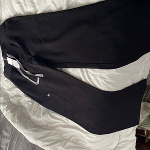 Black High waisted wide leg scrub pants